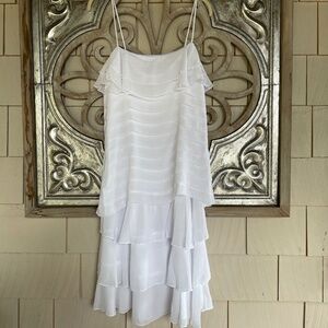 White  tulle dress with spaghetti  straps NWT
